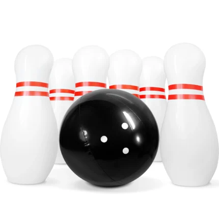 Giant Inflatable Bowling Set for Kids & Adults, One 14 inches Ball with Six 22 Inches Pins
